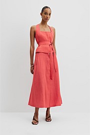 Organically Grown Linen Blend Halter Neck Top