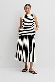 Australian Cotton Stripe Midi Tank Dress