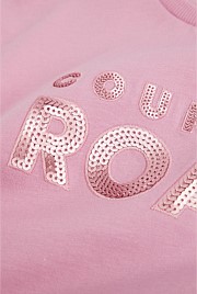Organically Grown Cotton Sequin Logo T-Shirt
