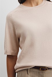 Organically Grown Cotton Blend Cashmere Blend T-Shirt