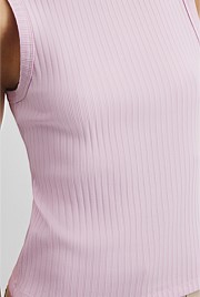 Australian Cotton Blend Fitted Rib Tank