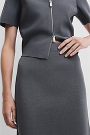 Compact Knit Mini Skirt