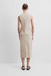 Recycled Cotton Denim Sleeveless Top