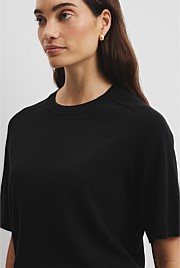 Organically Grown Cotton Blend Cashmere Blend T-Shirt