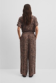 Print Pull On Cupro Pant