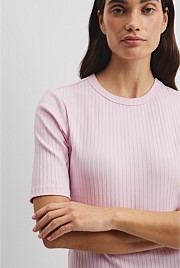 Australian Cotton Blend Short Sleeve Fitted T-Shirt