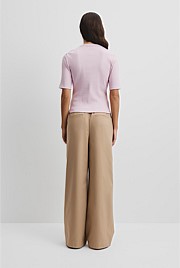 Australian Cotton Blend Short Sleeve Fitted T-Shirt