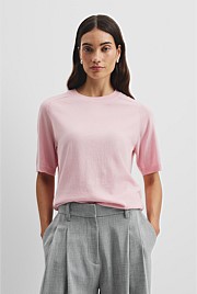 Organically Grown Cotton Blend Cashmere Blend T-Shirt