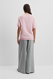 Organically Grown Cotton Blend Cashmere Blend T-Shirt