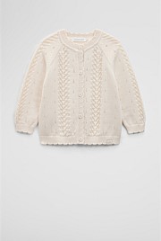 Organically Grown Cotton Cord Knit Cardigan