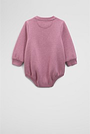 Organically Grown Cotton Logo Oversized Long Sleeve Bodysuit