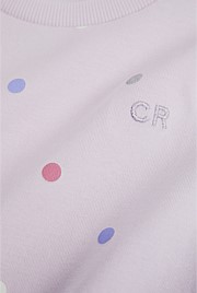 Organically Grown Cotton Long Sleeve Sequin Logo T-Shirt