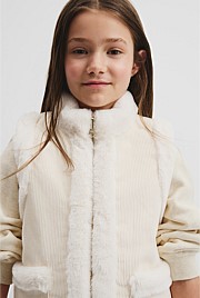 Reverse Faux Fur Vest