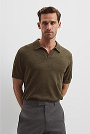Australian Merino Short Sleeve Trophy Knit Polo