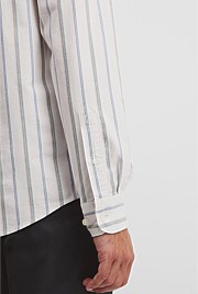Long Sleeve Regular Fit Australian Good Earth Cotton Stripe Oxford Shirt