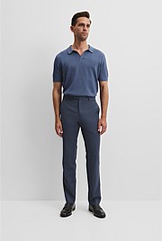 Linen Cotton Knit Trophy Polo