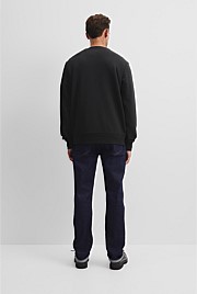 Australian Cotton Embossed Logo Crew Neck