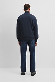 Australian Cotton Modern Logo Half Zip Sweat