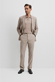 Regular Fit Linen Cotton Tailored Pant