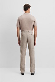 Regular Fit Linen Cotton Tailored Pant