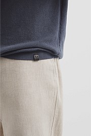 Short Sleeve Good Earth Cotton Pique Knit Polo
