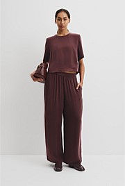 Short Sleeve Cupro Woven T-Shirt