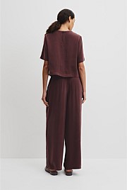 Short Sleeve Cupro Woven T-Shirt