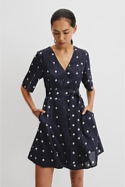 Print Panelled Mini Dress