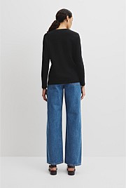 Australian Good Earth Cotton Textured Slub T-Shirt