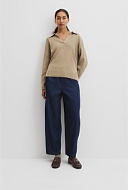 Cotton Linen Long Sleeve Knit