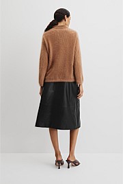 Fluffy Collared Knit