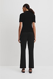 Short Sleeve Wool Silk Knit