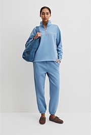 Australian Good Earth Cotton Zip Neck Sweat