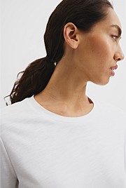 Australian Good Earth Cotton Textured Slub T-Shirt