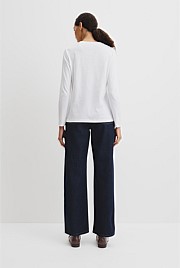 Australian Good Earth Cotton Textured Slub T-Shirt