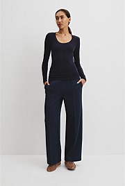 Cupro Rib Top