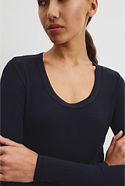 Cupro Rib Top