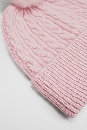 Pom Cable Beanie