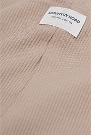 Organically Grown Cotton Blend Solid Rib Legging
