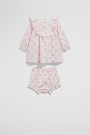 Organically Grown Cotton Cord Frill Dress Set
