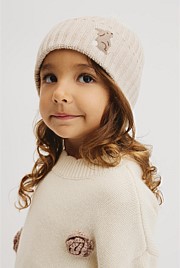 Organically Grown Cotton Blend Bunny Beanie