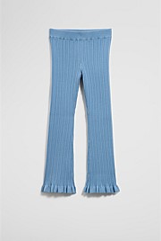 Organically Grown Cotton Blend Rib Knit Pant