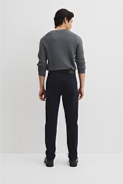 Tapered Fit Brushed Five Pocket Pant