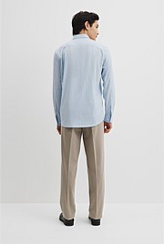 Slim Fit Cotton Stretch Stripe Shirt