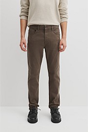 Tapered Fit Brushed Five Pocket Pant