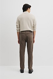 Tapered Fit Brushed Five Pocket Pant