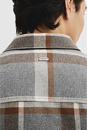 Regular Fit Cotton Blend Check Overshirt