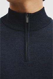Australian Merino Long Sleeve Vam Half Zip Knit