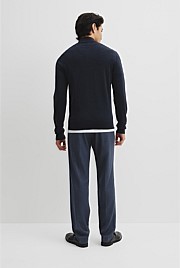 Australian Merino Long Sleeve Vam Half Zip Knit