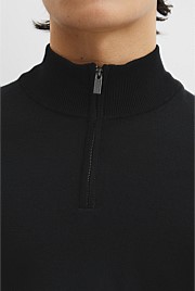 Australian Merino Long Sleeve Vam Half Zip Knit
